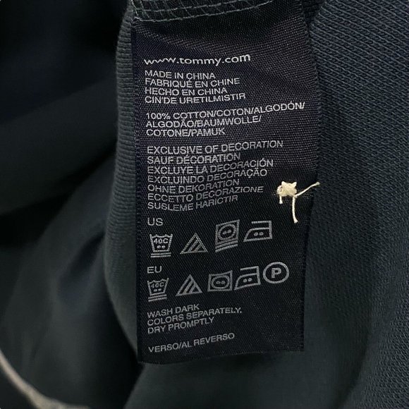 TOMMY HILFIGER Men's Short Sleeve 100% Cotton MIDNIGHT NAVY Blue Polo MEDIUM NWT - Picture 7 of 9